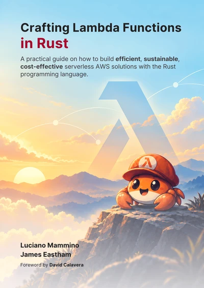 Crafting Lambda Functions in Rust: Book Cover (light version)